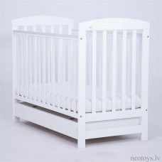 DREWEX ALEX Bērnu gulta ar atvilktni 120x60cm, balta